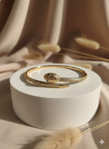 Snake Luxe Gold Bracelet with Crystal Detailing