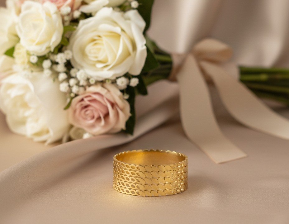 Golden Scale Luxe Cuff Bracelet