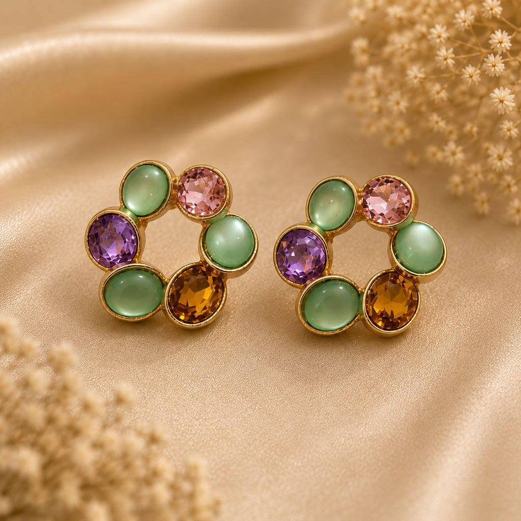 Mint Blossom Anti-Tarnish Pendant Set with Earrings