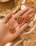Candy Bloom Anti-Tarnish Pendant Set with Earrings