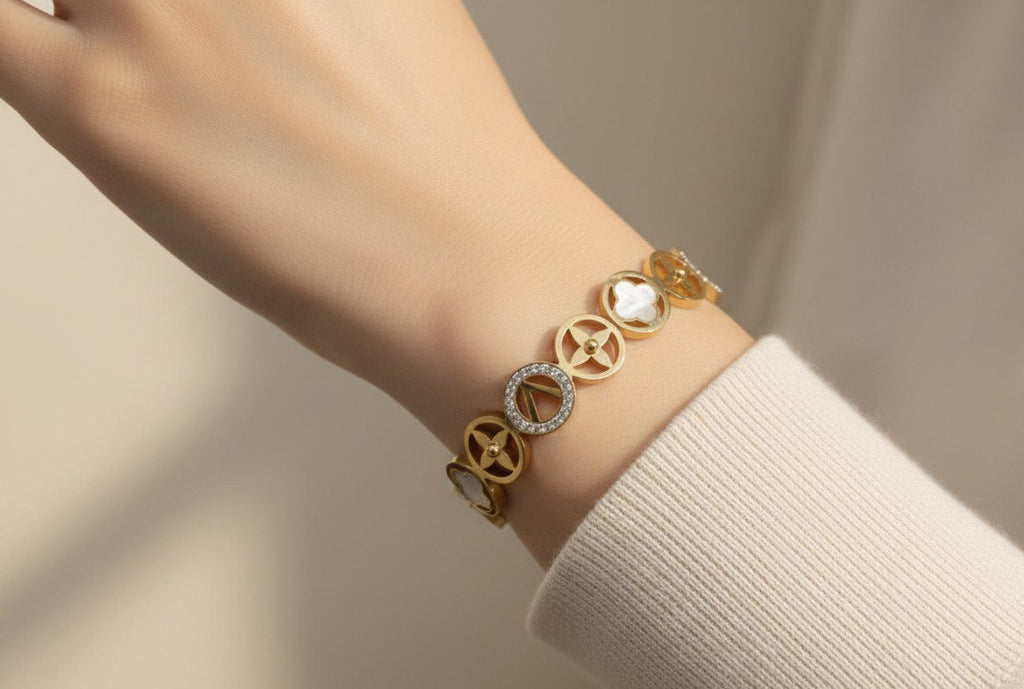 Designer Motif Gold Bracelet