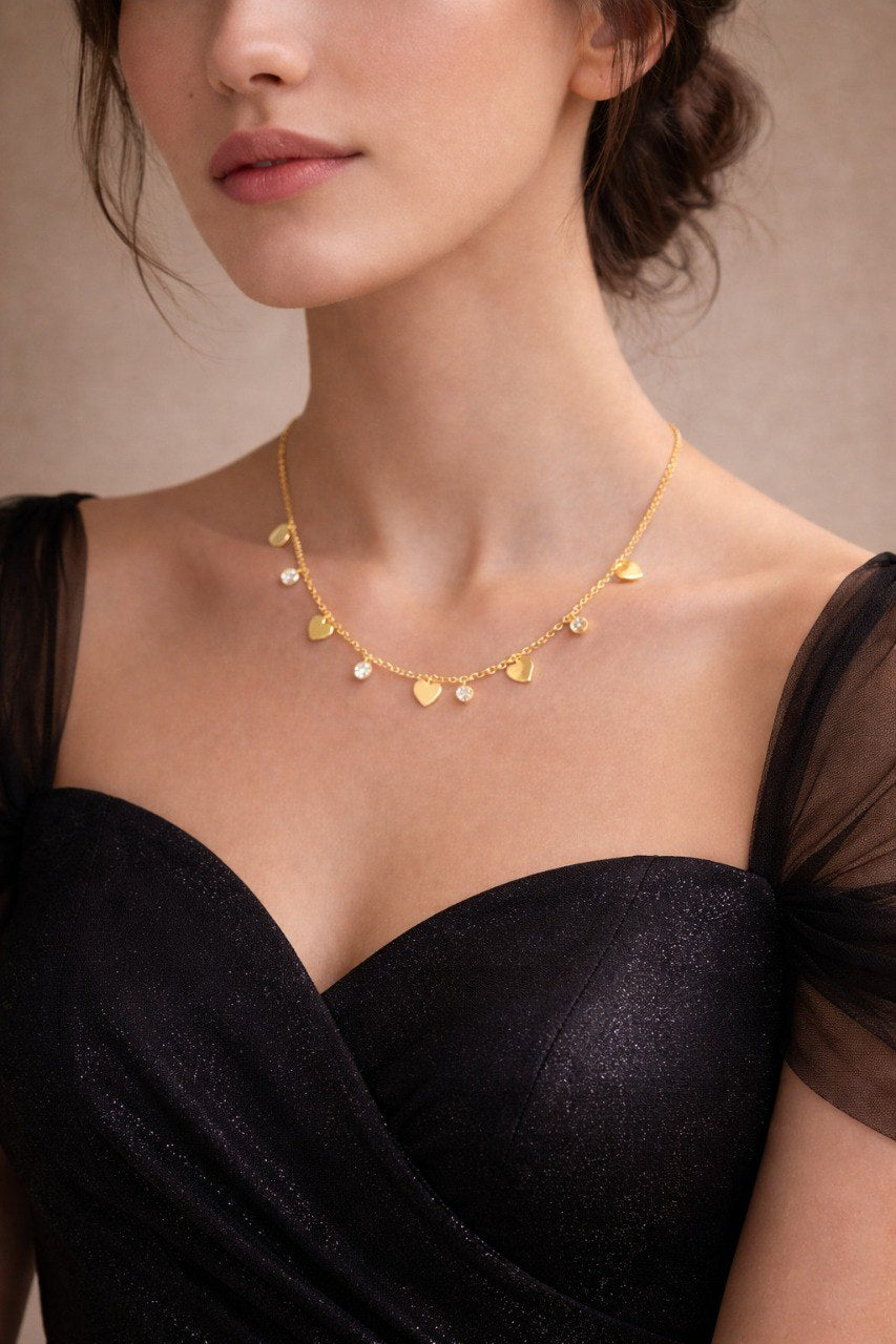 Dainty Heart Charm Necklace
