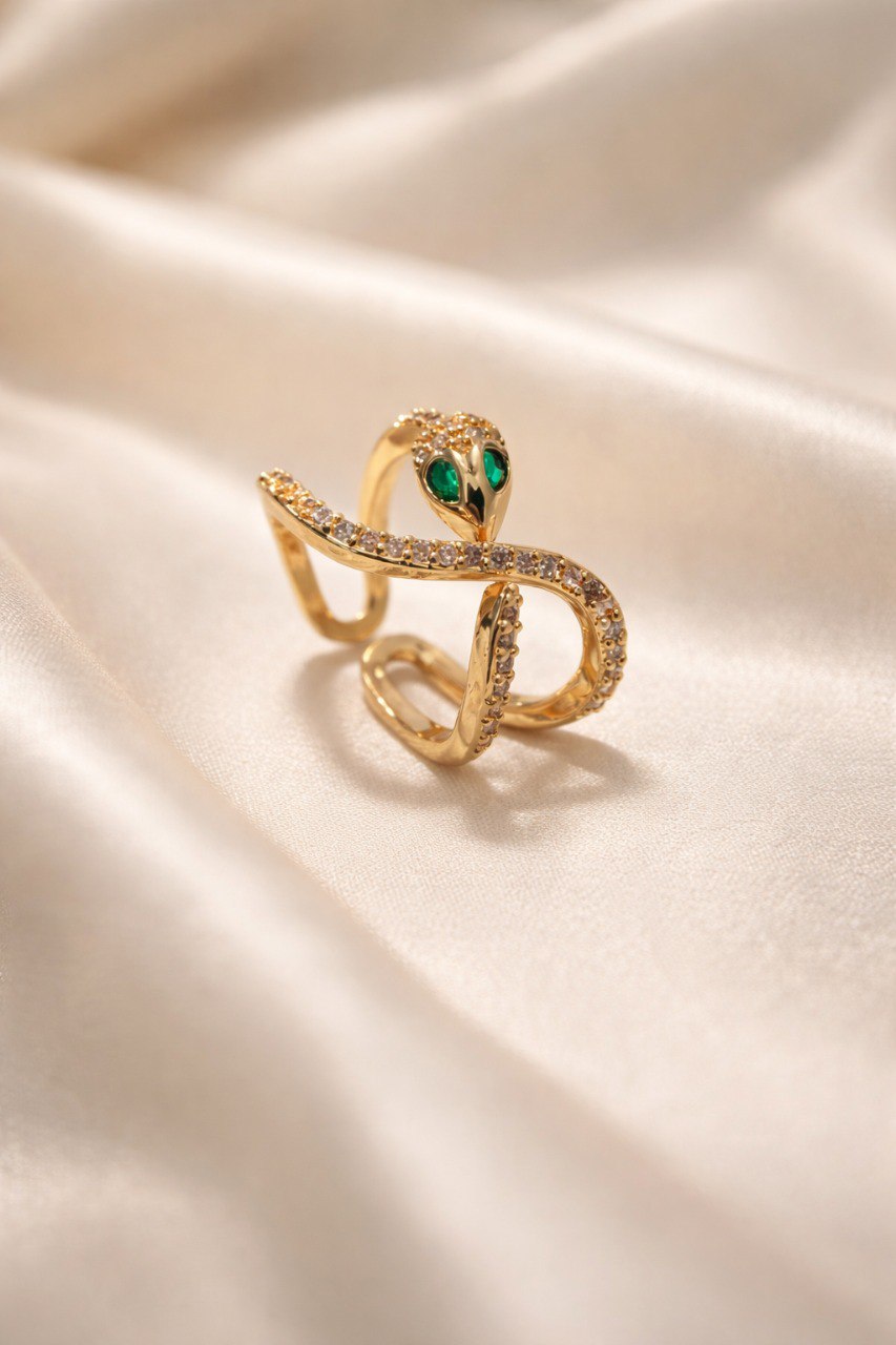 Stainless Steel Snake Wrap Ring
