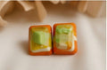 Marble Resin Stud Earrings