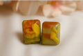 Amber Marble Stud Earrings