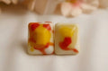 Ivory Marble Stud Earrings
