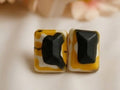Noir Marble Stud Earrings