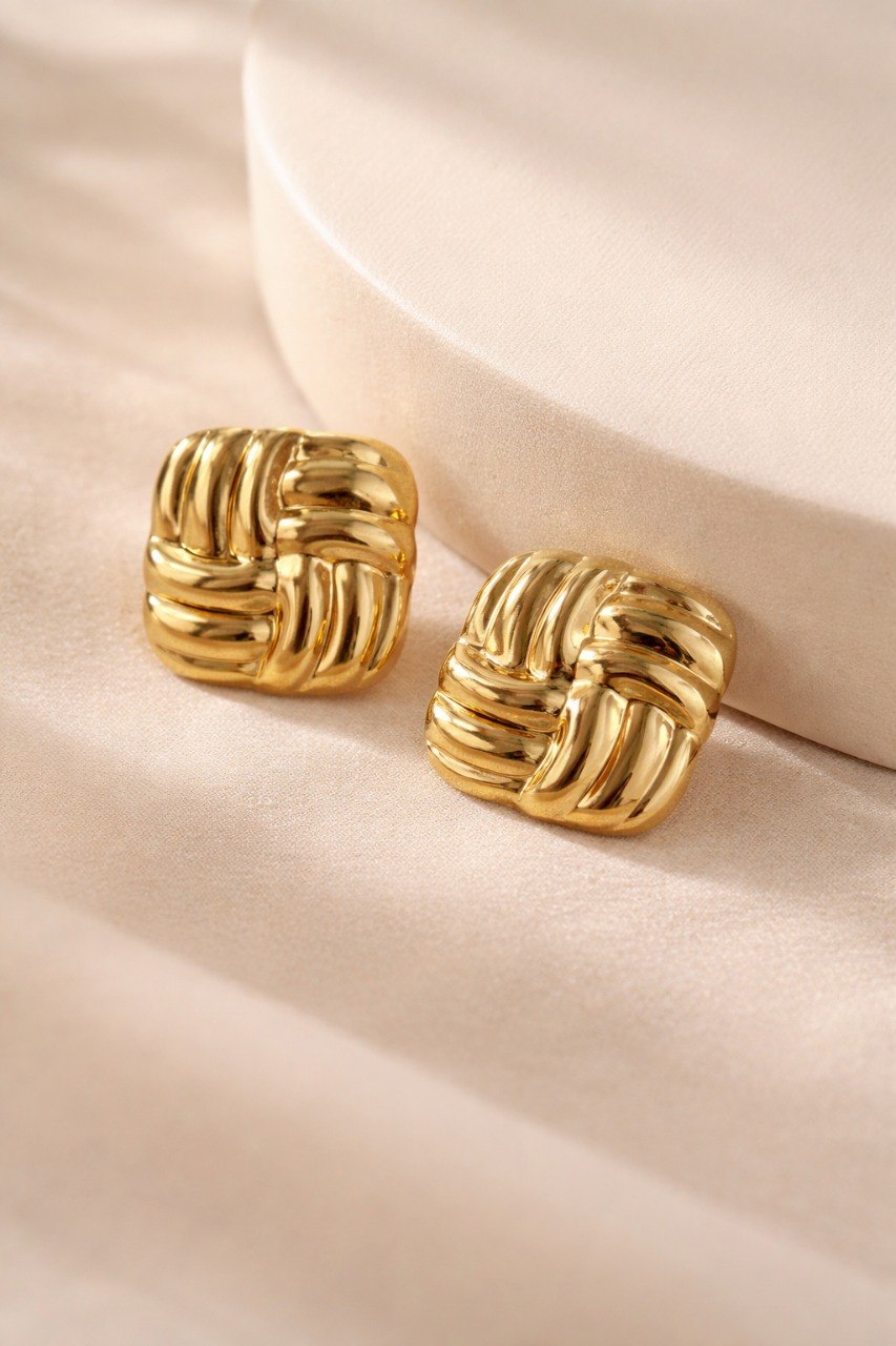 Vintage Weave Stud Earrings