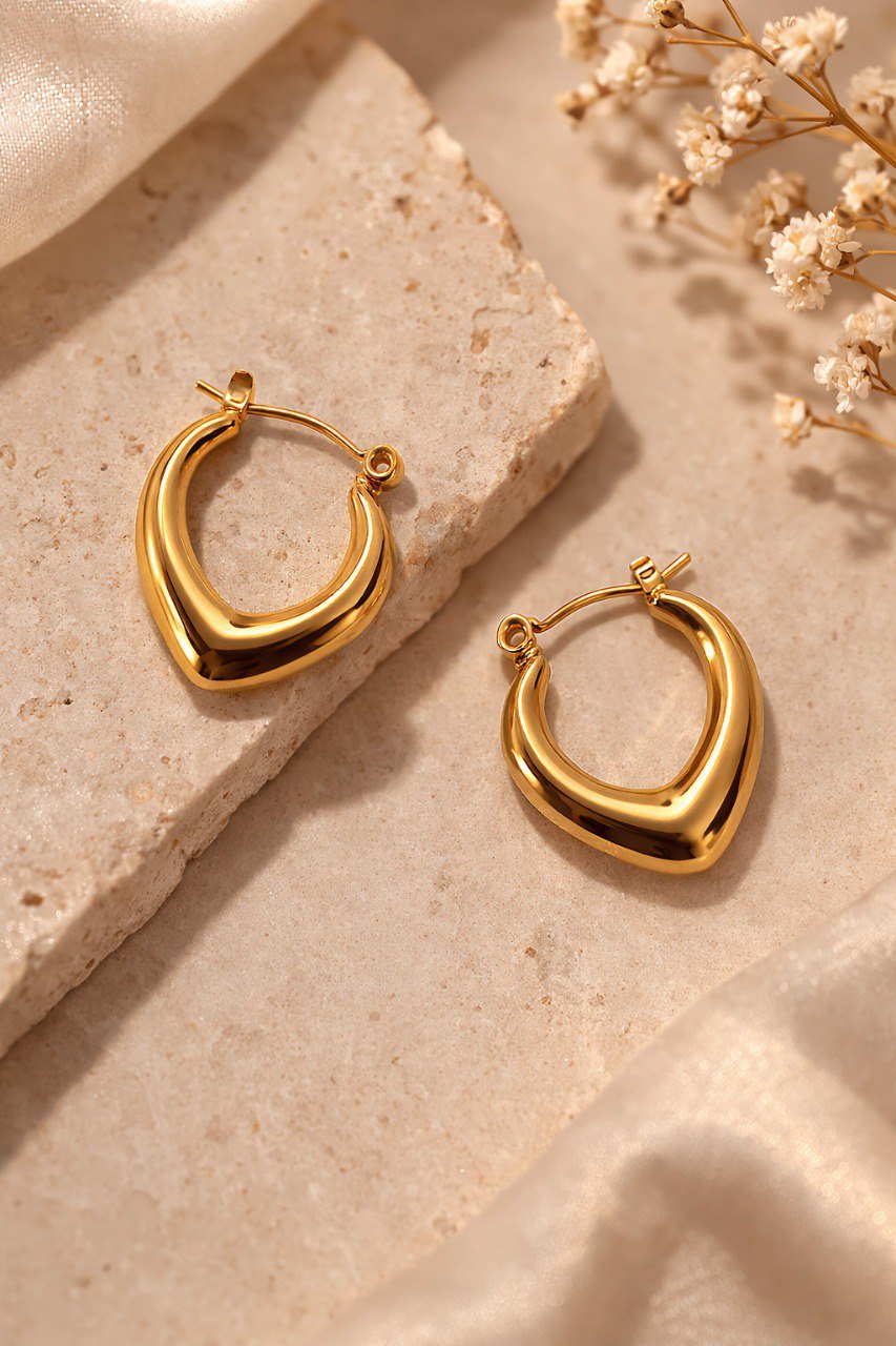 Classic Teardrop Hoop Earrings