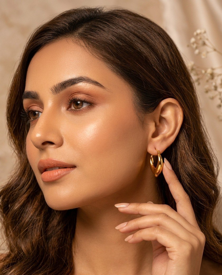 Classic Teardrop Hoop Earrings