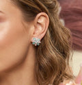 Pastel Bloom American Diamond Stud Earrings