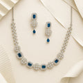Blue Blossom – AD Necklace Set