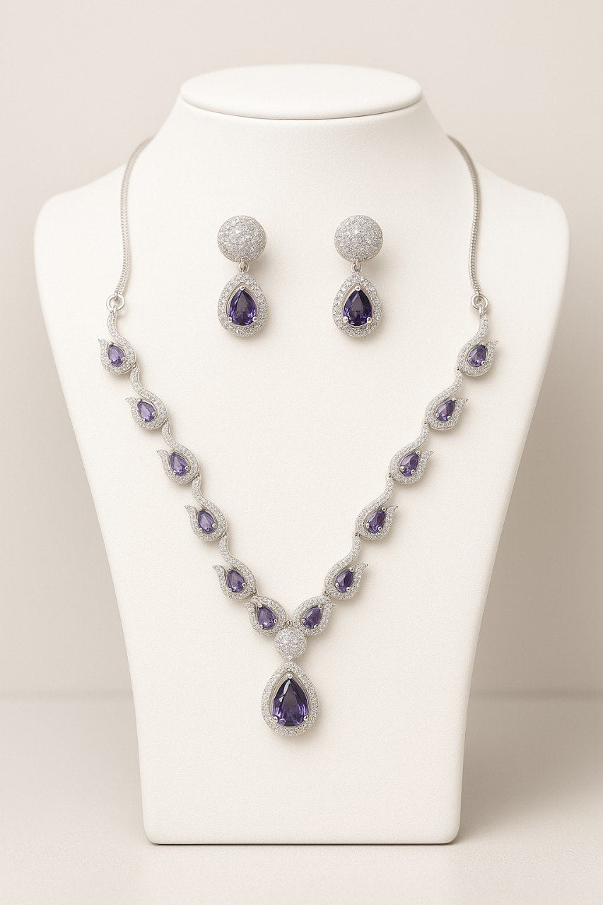 Eterna Violet – AD Necklace Set