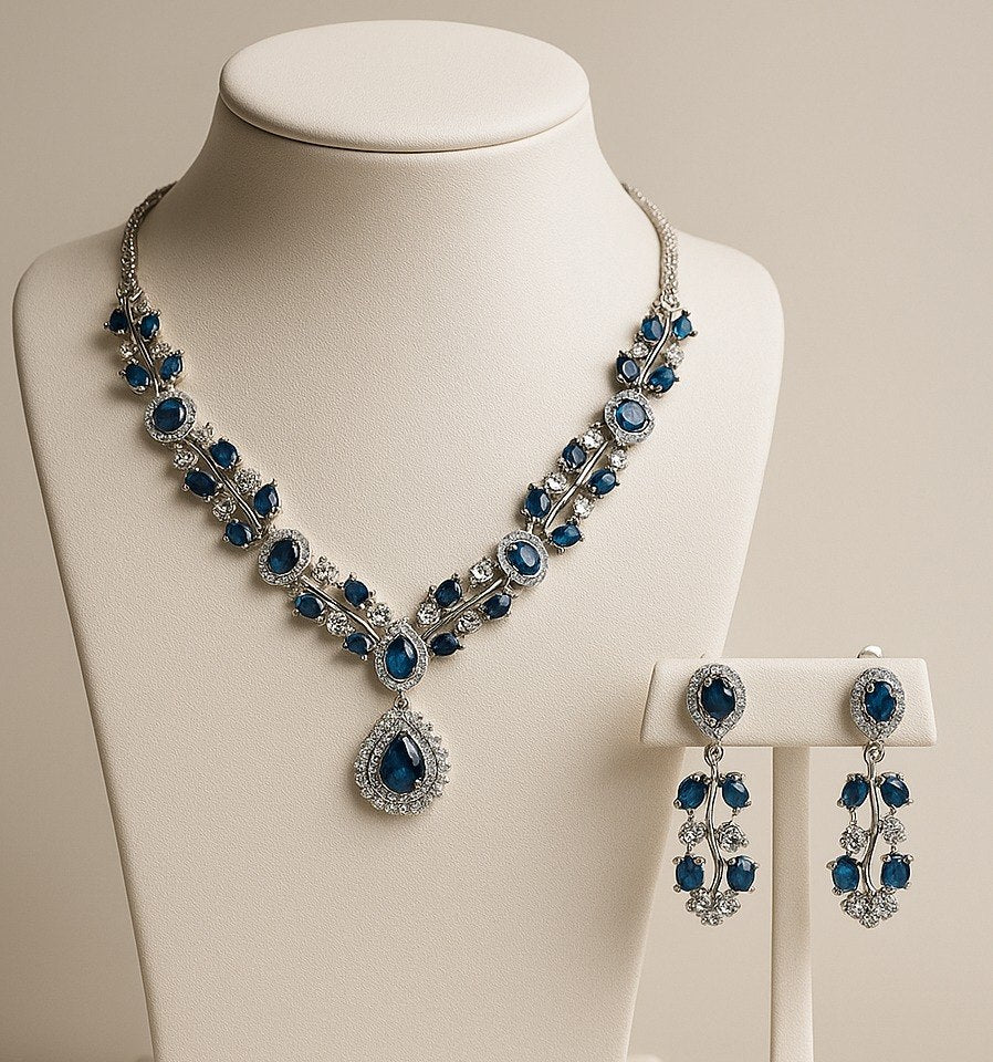 Blush Radiance – AD Necklace Set