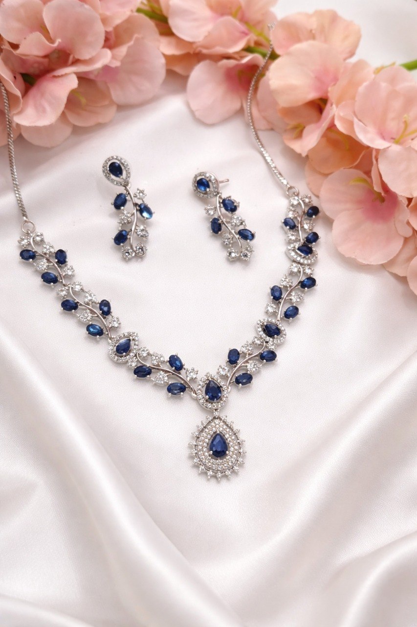 Blush Radiance – AD Necklace Set