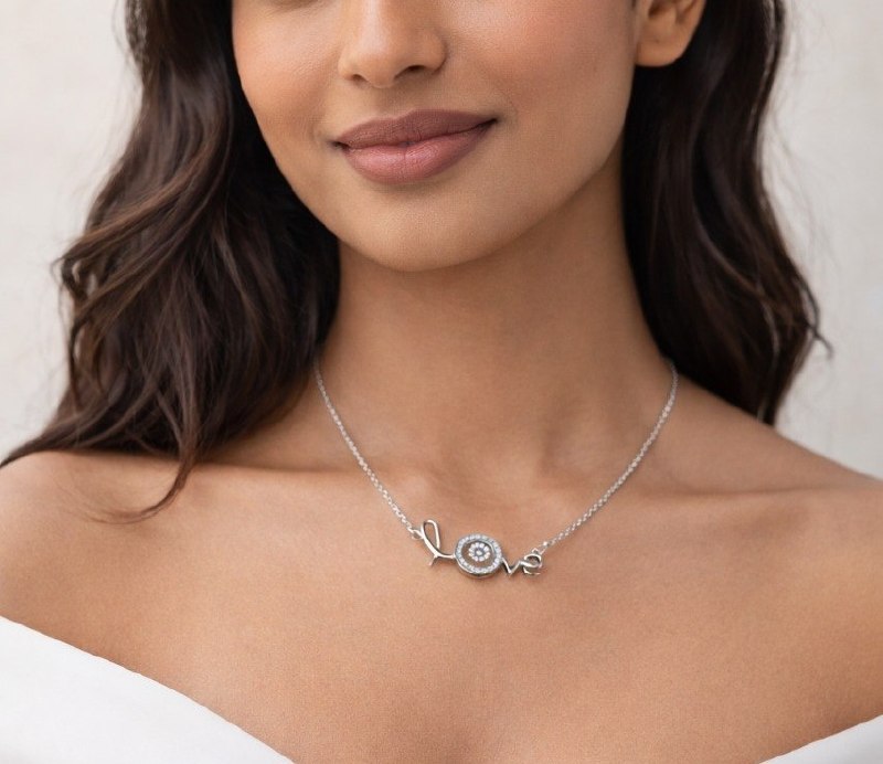 Timeless Love Sparkle Necklace – 925 Sterling Silver