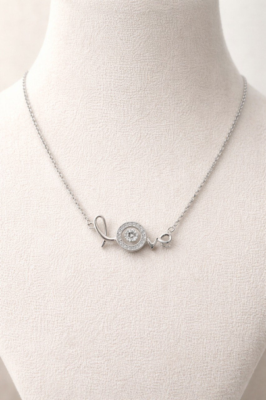 Timeless Love Sparkle Necklace – 925 Sterling Silver