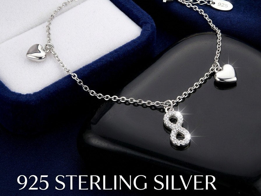 Infinity Love Charm Bracelet – 925 Sterling Silver