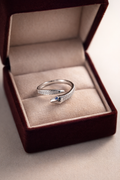 925 Sterling Silver Blue Eye Snake Ring