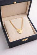 11:11 Engraved Heart Pendant Necklace – Gold Finish